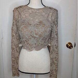 Gorgeous lace crop top by City Studio. Size 1.